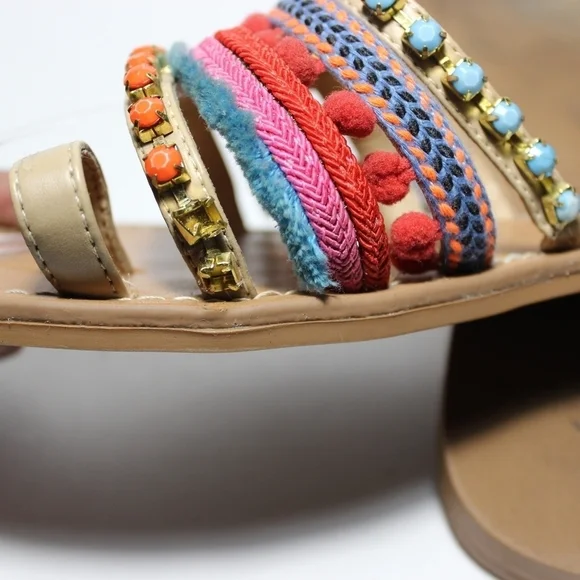 MOSSIMO Supply Co Strapy Colorful Flat Sandals - Picture 7 of 9